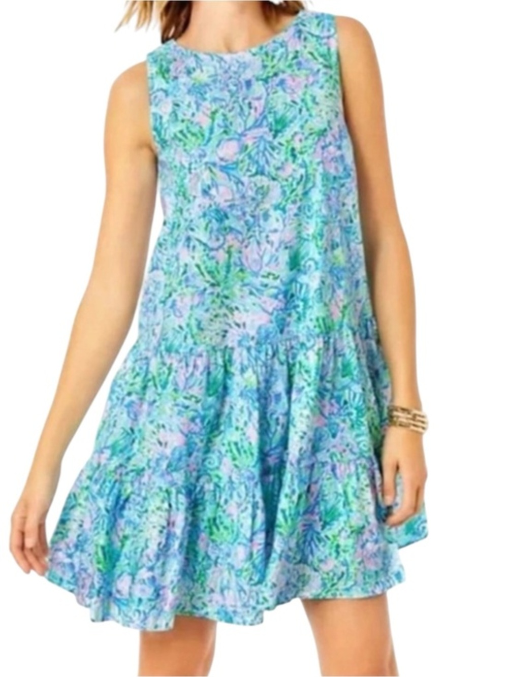 NWT Lilly Pulitzer Trina Dress Surf Blue Soleil It On Me Size Extra Small